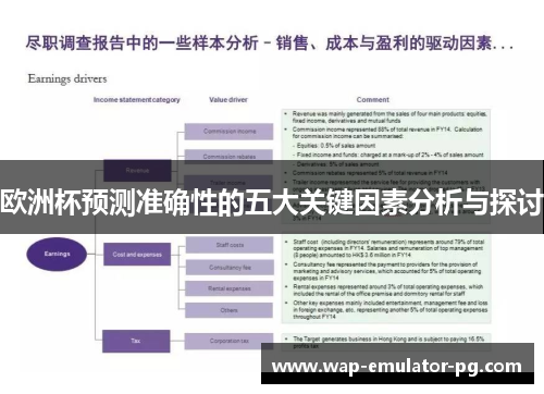 欧洲杯预测准确性的五大关键因素分析与探讨